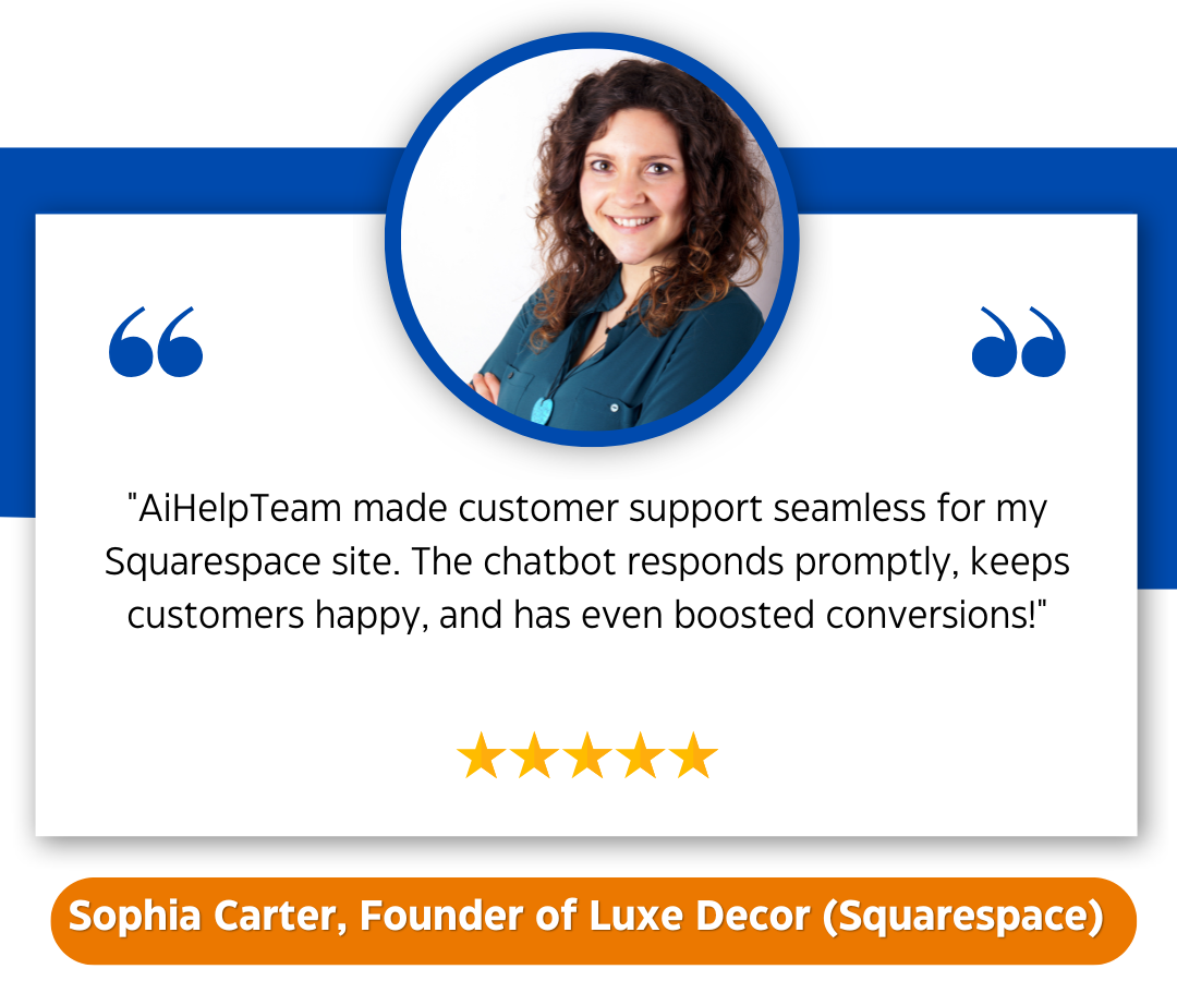 A customer praises the simplicity and effectiveness of AIHelpTeam's chatbot for resolving their issues.